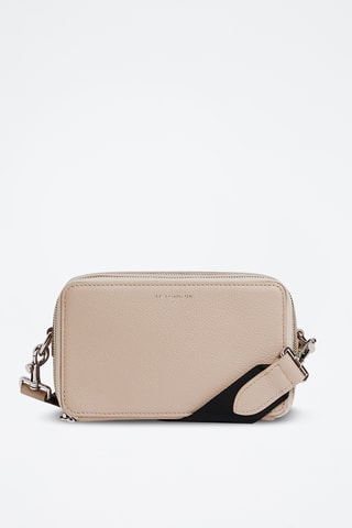 Bandolera de piel - Beige