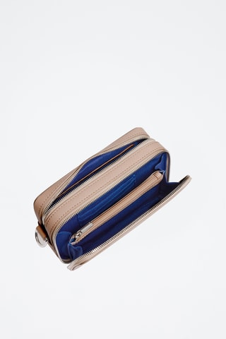 Bandolera de piel - Beige