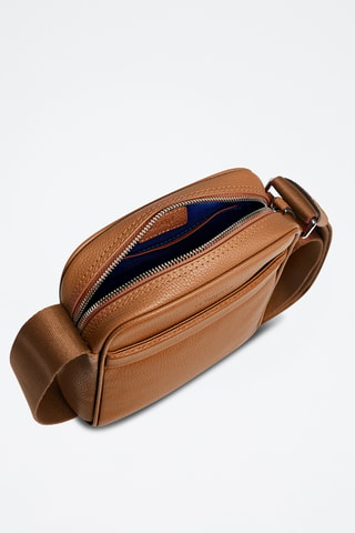 Bandolera de piel - Marrón