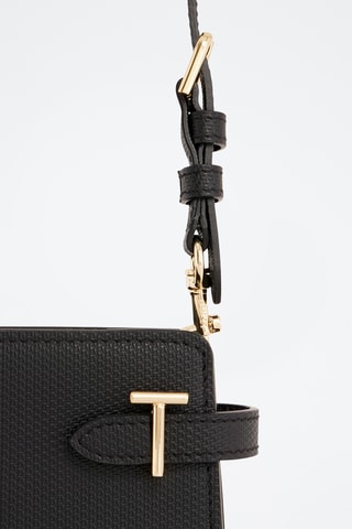 Bandolera de piel - Negro