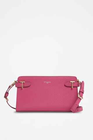 Bandolera de piel - Fucsia