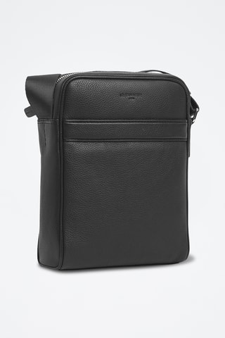 Bandolera de piel - Negro