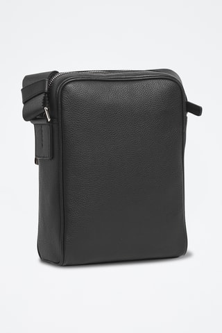 Bandolera de piel - Negro
