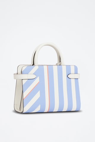 Bolso de piel - Azul y blanco