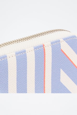 Porte-monnaie en cuir - Bleu et blanc