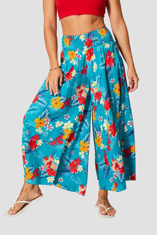 Pantalon palazzo - Bleu