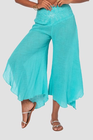 Broek met Hoge Taille - Blauw