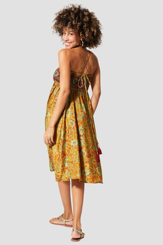 Robe patineuse - Vert, jaune et orange