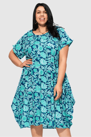 Midi-jurk - Blauw - Blauw