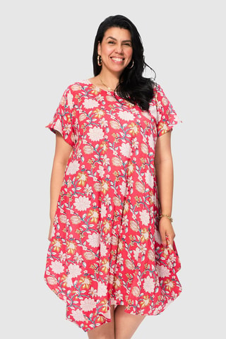 Trapezium jurk - Roze