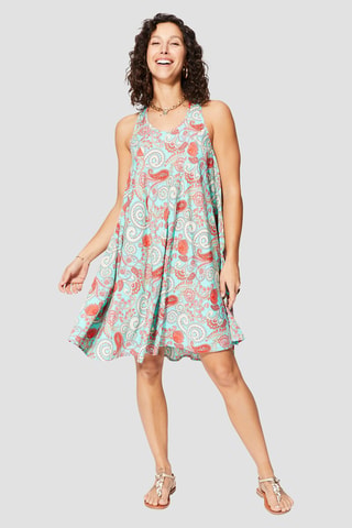Robe trapèze - Turquoise - Bleu