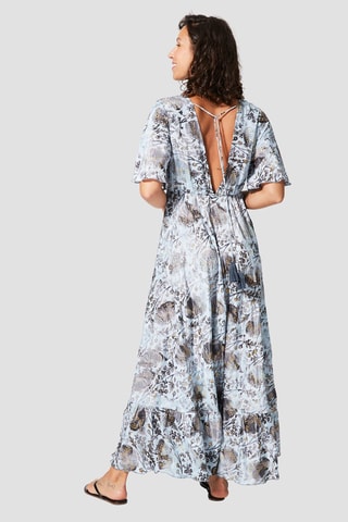 Robe longue - Or et gris - Marron et gris