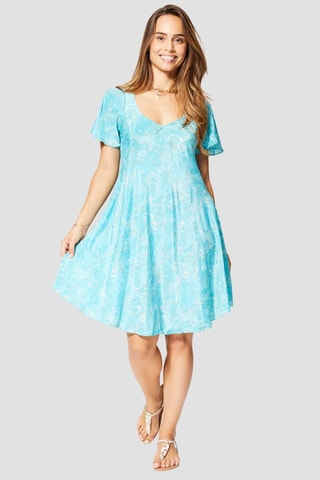 Robe courte - Bleu - Bleu