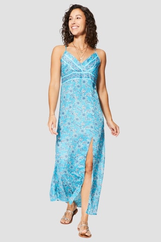 Robe longue - Bleu - Bleu