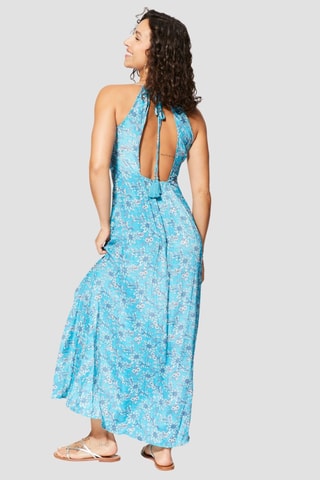 Robe longue - Bleu - Bleu