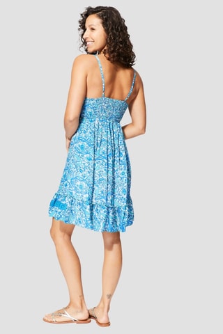 Robe courte - Bleu - Blanc et bleu