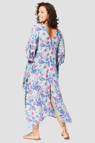 Kaftan - Blauw en roze
