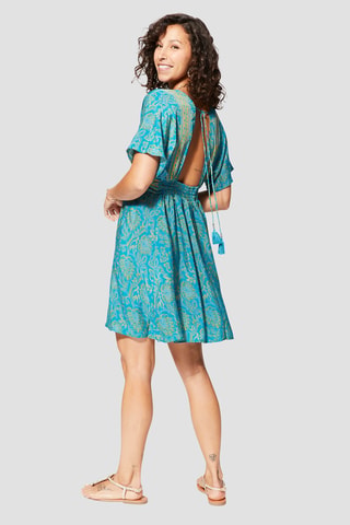 Robe patineuse - Bleu et jaune