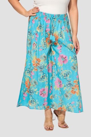 Casual Broek - Blauw en groen