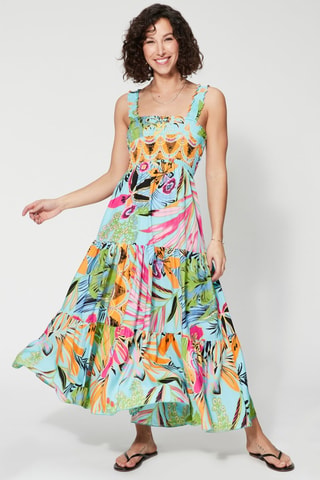 Robe longue - Bleu - Bleu