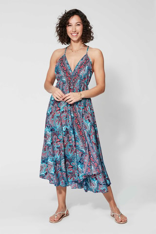 Robe longue - Bleu - Bleu
