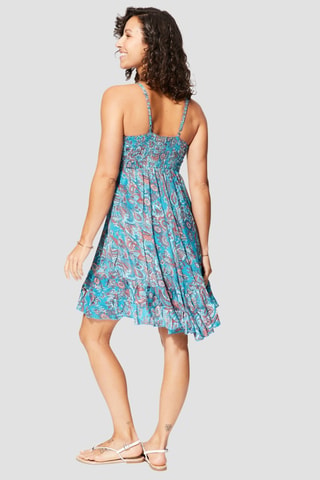 Robe courte patineuse - Bleu - Blanc, rouge et bleu