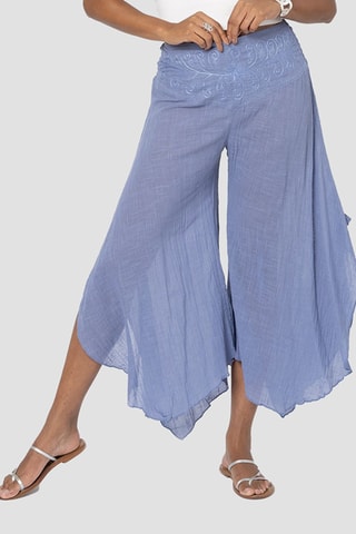 Broek met Hoge Taille - Blauw