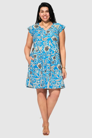 Robe patineuse - Noir et bleu
