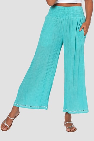 Broek met Hoge Taille - Blauw