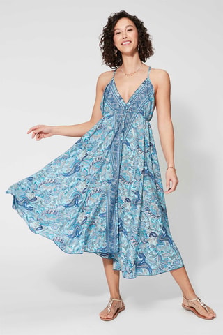 Robe longue - Bleu