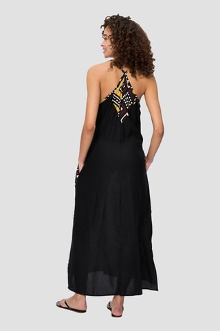 Robe longue - Noir et jaune