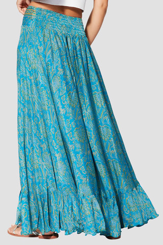 Lange Rok - Wit, blauw en geel