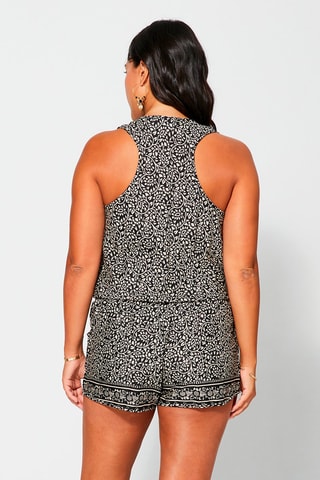 Combishort - Noir et beige