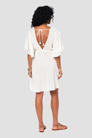 Robe patineuse - Blanc et marron