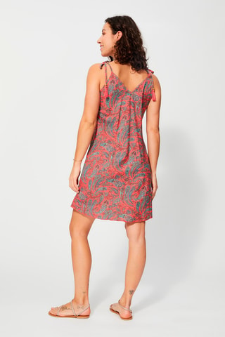 Robe trapèze - Bleu et rose