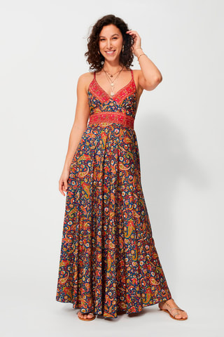 Robe longue - Bleu