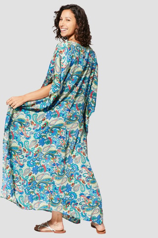 Kaftan - Wit, blauw en groen