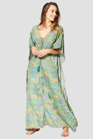 Kaftan - Blauw, groen en oranje