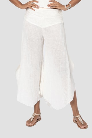 Broek met Hoge Taille - Wit
