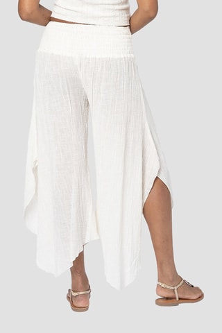Broek met Hoge Taille - Wit