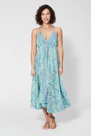Robe longue - Bleu - Bleu