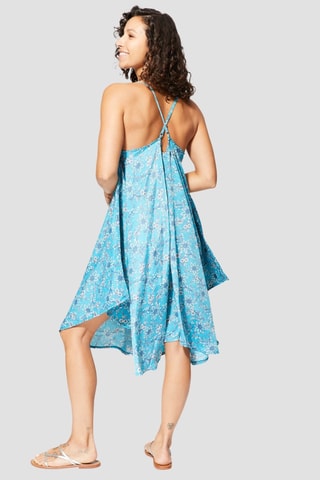 Robe midi - Bleu et blanc - Blanc et bleu