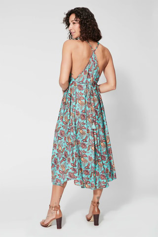 Robe longue - Turquoise - Bleu