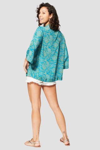 Kimono - Blauw en geel