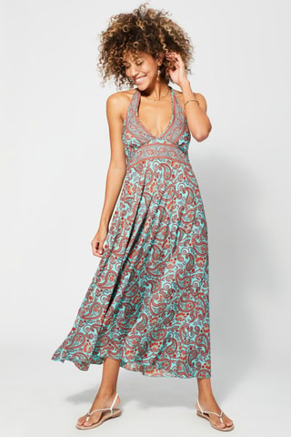 Robe longue - Bleu - Blanc, rouge et bleu