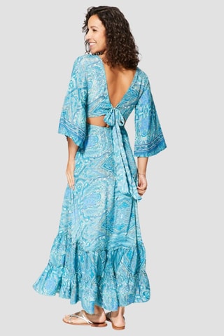 Robe longue - Bleu - Bleu