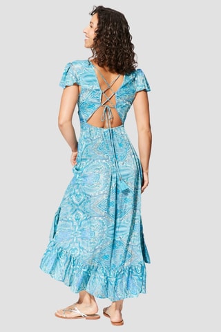Robe longue - Bleu - Bleu
