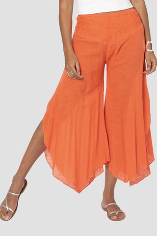Broek met Hoge Taille - Oranje