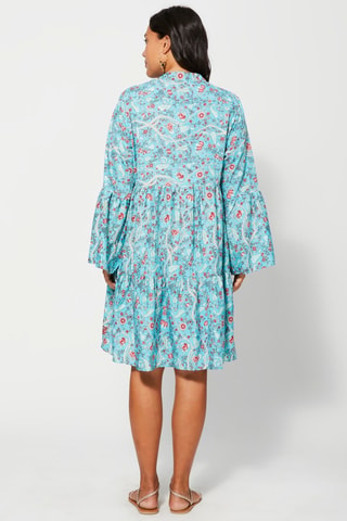 Robe courte - Bleu - Blanc, rouge et bleu