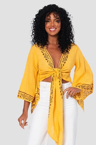 Crop top - Moutarde - Jaune et marron